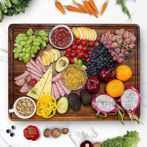 Tabla Picar Y Cortar Carne Verduras De Madera 38 Cm