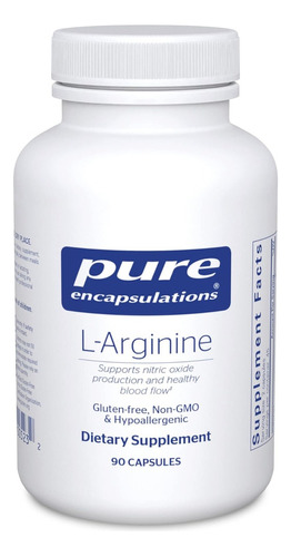 L-arginina 1400 Mg Pure Encapsulations 90 Cápsulas