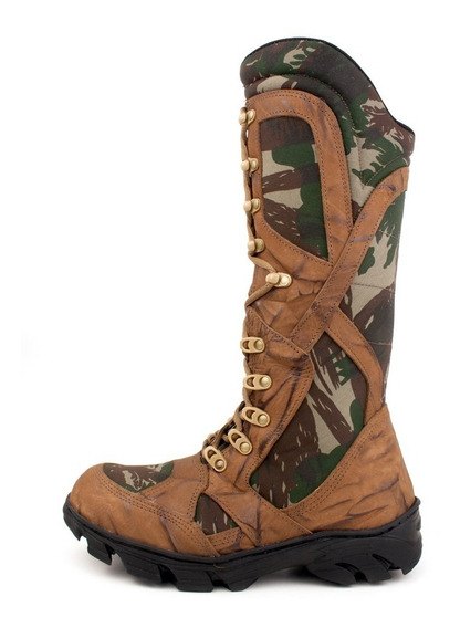 bota camuflada cano longo