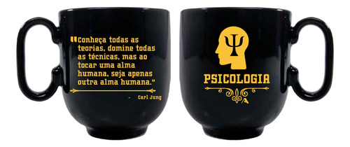 Caneca 350ml Psicologia + Caixa Presente Formatura Psicologa