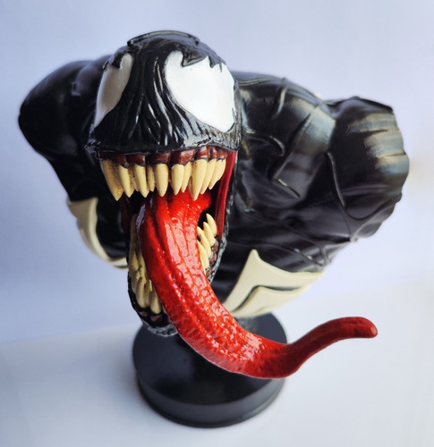 Figura  Busto Venom Spider-man Titan Hero Pintado A Mano 