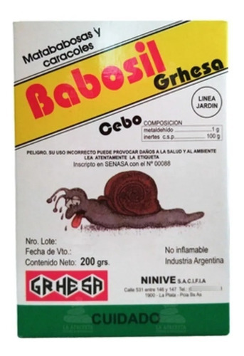 Imagen 1 de 10 de Insecticida Babosas Babosil 200 Gramos Granulado