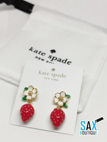 Aretes Kate Spade Fresas Picnic Perfecto Original