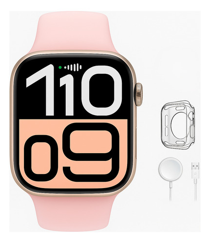 Relógio Smartwatch S10 Pro Microwear Rosê Chatgpt Amoled