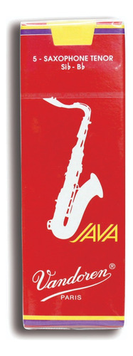 5 Palhetas Sax Tenor Vandoren Java Red 1,5-2,0-2,5-3,0-3,5 