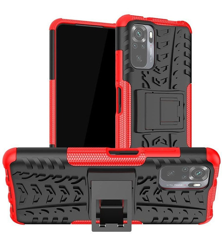 Capa Danet Case Hybrid Anti Impacto vermelho para Xiaomi Xiaomi redmi note 10 tela 6.43"
