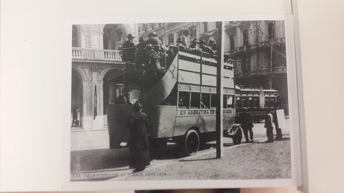 Foto Buenos Aires Antiguo Cia Argentina Autobus 1924