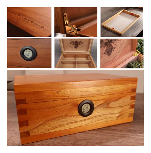Caja De Curado Humidor Cedro San Antonio Growing Xs