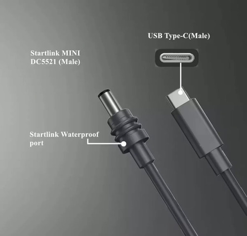 Powerbank Bateria 100w 6h De Uso + Cabo Usb-c Starlink Mini Cor Preto