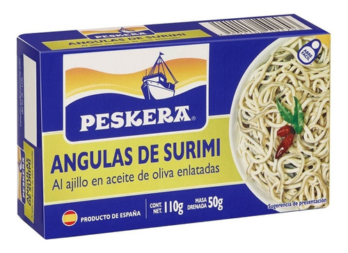 Angulas De Surimi Al Ajillo En Aceite De Oliva Peskera 110g 