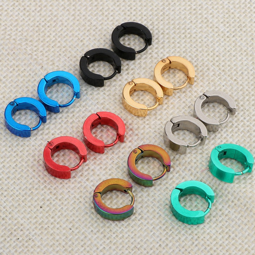 14 Piezas Mujeres Hombres Pequeño Aro Huggie Sleeper Stud