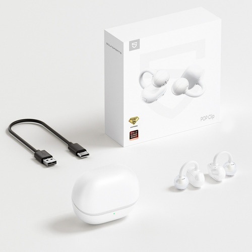 Audífonos Bluetooth Soundpeat Open Pop Clipwhite
