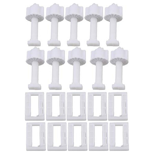 Tapa De Asiento De Inodoro Rectangular De Plástico Bla...