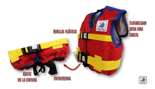 Imagen 4 de 5 de Chaleco Salvavidas Nautika Bastón Para Niño Hasta 25kg
