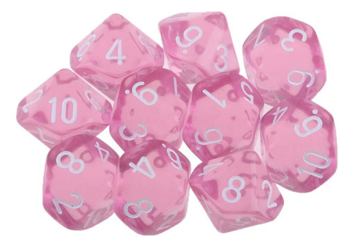 4 Paquete De 2-4 10 Piezas De Dados De Plástico 4 Piezas