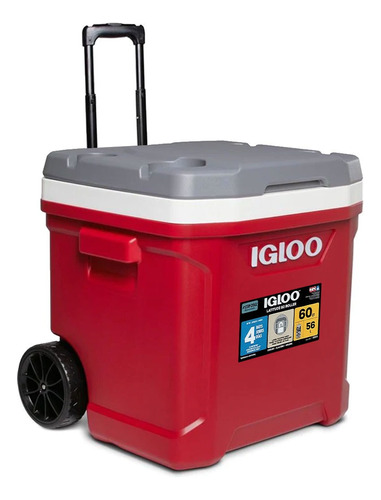 Hielera Igloo Latitud 60 Qt 56 L/93 Latas Con Ruedas 