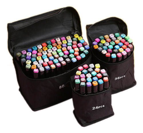 Marcadores De Alcohol De 40 Colores Con Punta De Pincel, Art