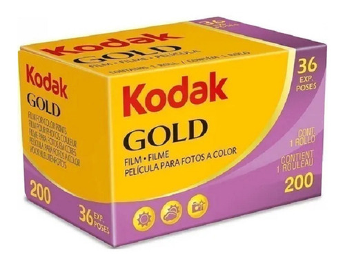 Película Fotos Rollo Kodak Gold 200 36exp Color Vigente 35mm