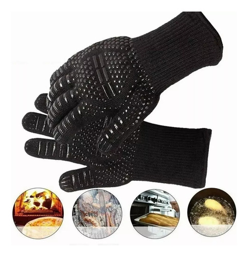 1par Guantes Barbacoa Cocina Horno Hornear Resistentes Calo