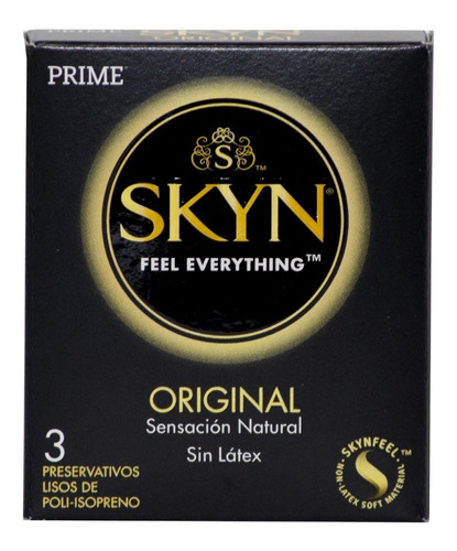 Preservativos Prime Skyn X3 Unidades Sin Latex Mayor Calor
