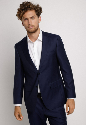 Chaqueta Hombre Formal Slim Fit Trad S100 B Lana Azul Trial