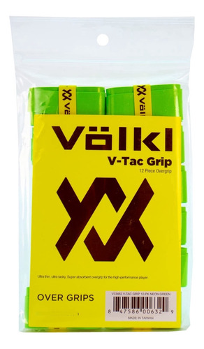 Volkl V Tac Tennis Overgrip 12 Unidad Color Verde Neon Neon)