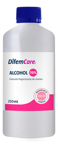 Alcohol 70% Solución Higienizante De Manos 250 Ml