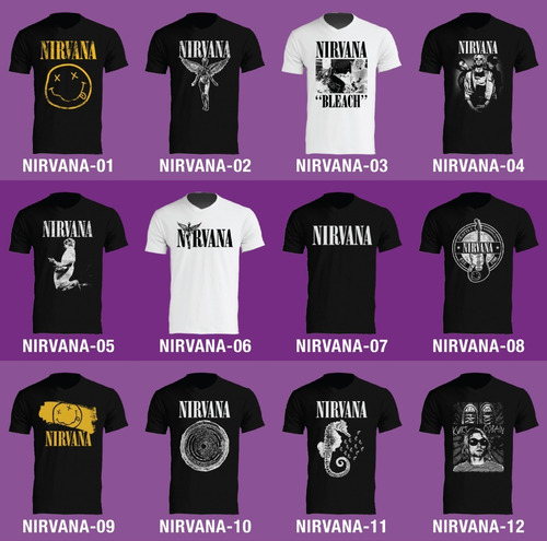 Nirvana Playeras Para Hombre Y Mujer D6