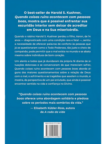 Quando Coisas Ruins Acontecem Com Pessoas Boas, De Harold S. Kushner. Editorial - Clarim En Português