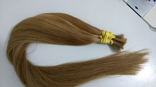 Cabelo Humano Loiro Médio 100g 75 Cm Mega Hair