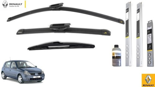 Kit 3 Plumas Wiper Limpiabrisas Renault Clio 2002 Original