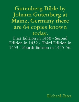 Libro Gutenberg Bible By Johann Gutenberg At Mainz, Germa...