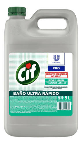 Limpiador Líquido Para Baño Cif Biodegradable Bidon 5 L