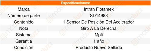 Sensor Acelerador Tps Neon Turbo 2.4l L4 03 A 05 Intran