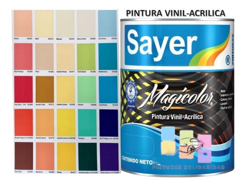 Magicolor Vinil Acrilica Varios Colores Sayer 1lt