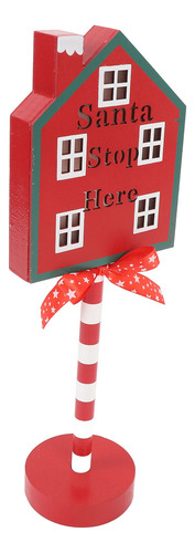 Letrero Led Con Batería De Papá Noel Stop Here