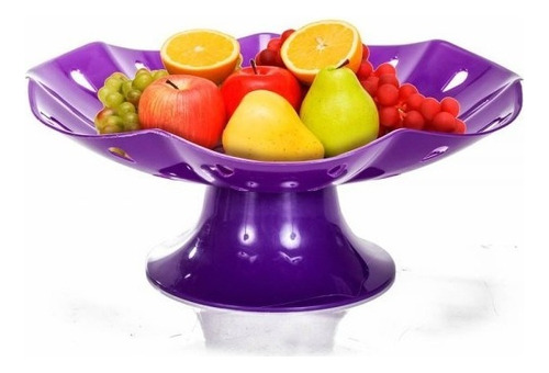 Fruteira De Mesa Plástica Colorida 31cm - Erca Plast Cor Sortido