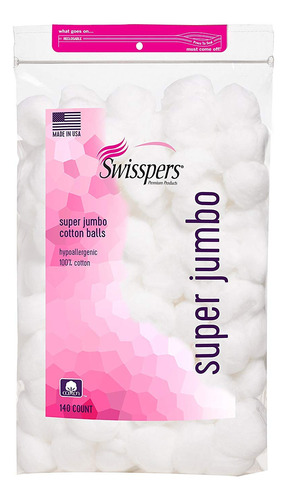 Swisspers Bolas De Algodon Premium Jumbo Plus, Caja De 840 B