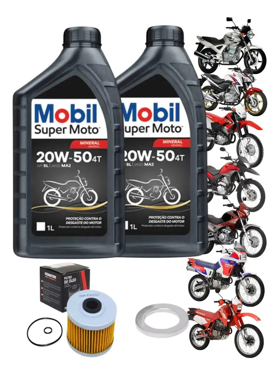 Kit Revisao Oleo 20w50 + Filtro Honda Cbx 250 Twister 2007