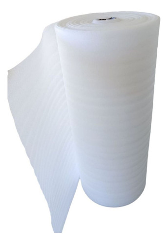 Manta Para Piso Laminado 2mm De Polietileno 5 Metros Cor Branco Desenho Do Tecido Liso