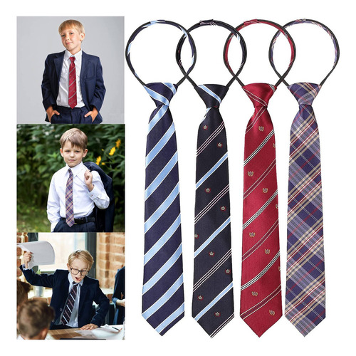 Adjustable 4 Piece Children's Ties For Graduation Shape