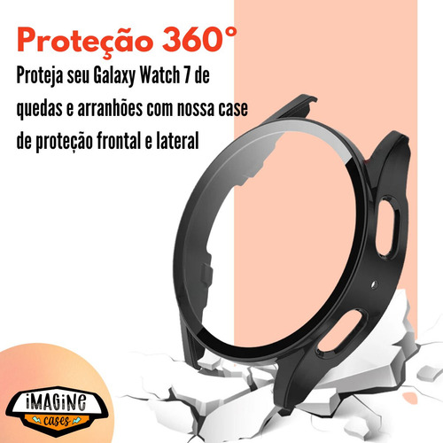 Capa Acrílica Com Tela De Vidro Para Galaxy Watch 7 44mm