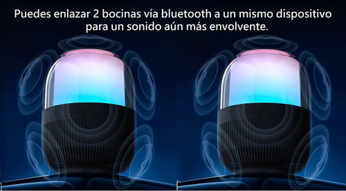 Pack De 2 Bocinas Bluetooth Sonido Envolvente 360° Y Lámpara