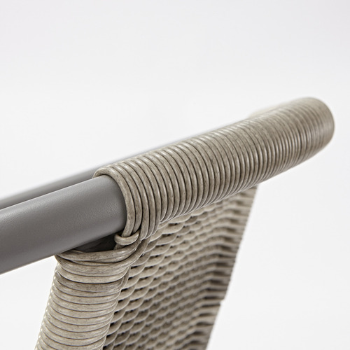 Naterial Silla De Jardín Elias Tipo Ratán Apilable Durable Color Gris