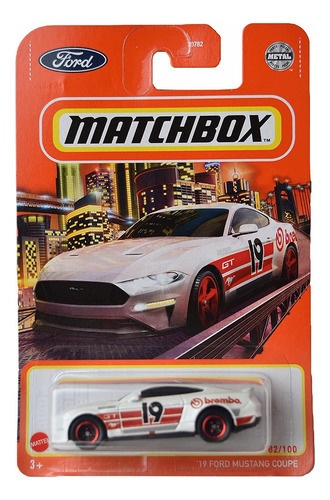 Matchbox Ford Mustang Coupe '19, [blanco] 82/100
