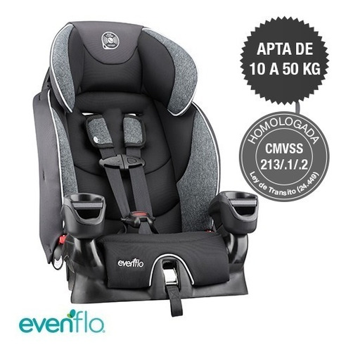 Elevadora Booster Evenflo Maestro Latch Alturas 10 -50 Kg
