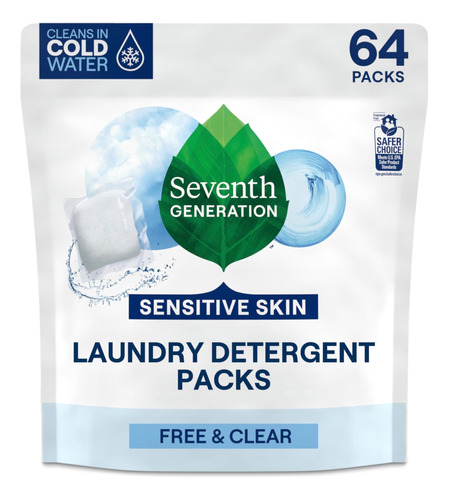 Paquetes De Detergente Para Ropa De Séptima Generación, Grat