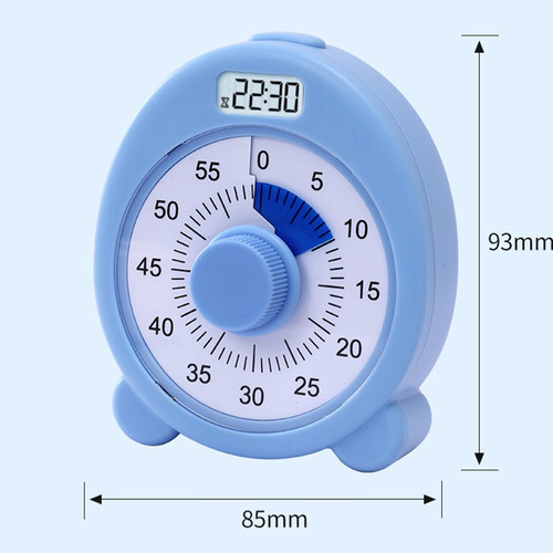 Temporizador Visual Recargable Con Reloj Y Luz Nocturna, 60