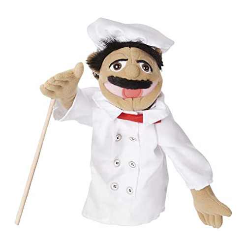 Melissa Doug Chef Puppet Al Dente Varilla De Madera Des...