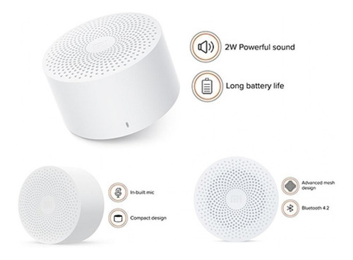 Imagen 6 de 6 de Parlante Xiaomi Bluetooth Mi Compact Speaker 2 Con Microfono